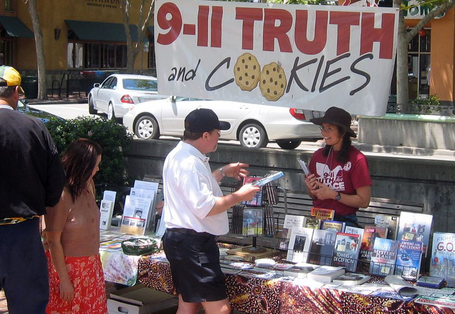 Carol Brouillet's 911 Truth and Cookies table